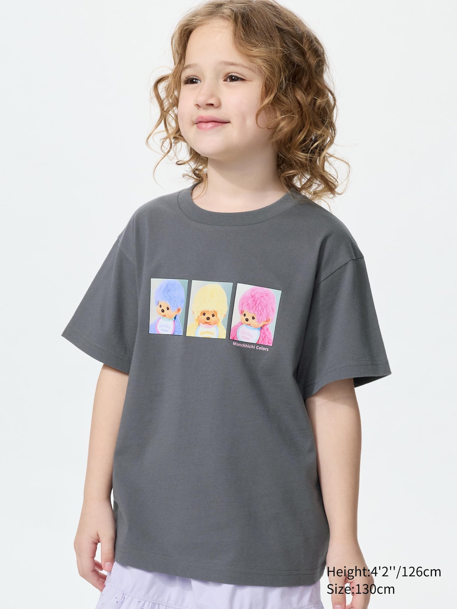 GIRLS Monchhichi UT (Short Sleeve Graphic T-Shirt) - GRAY