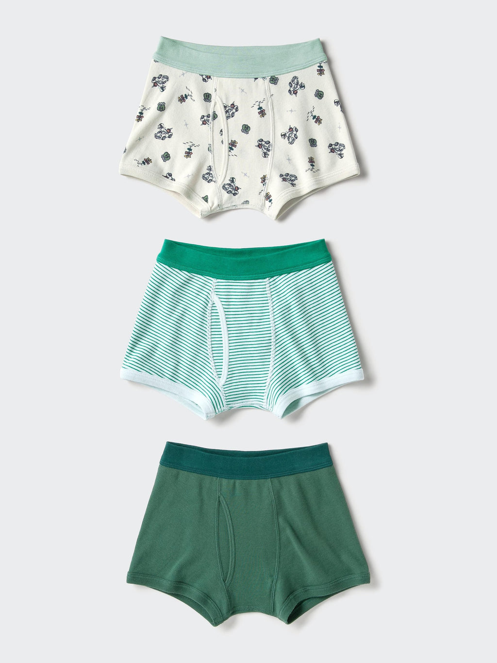 BOYS Boxer Briefs 3 Pairs - GREEN