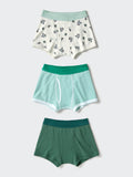 BOYS Boxer Briefs 3 Pairs - GREEN