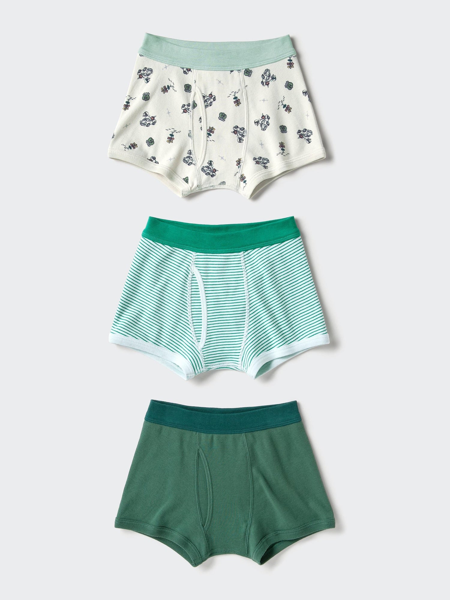 BOYS Boxer Briefs 3 Pairs - GREEN