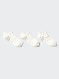 Short Socks 3 Pairs (Sports) - WHITE