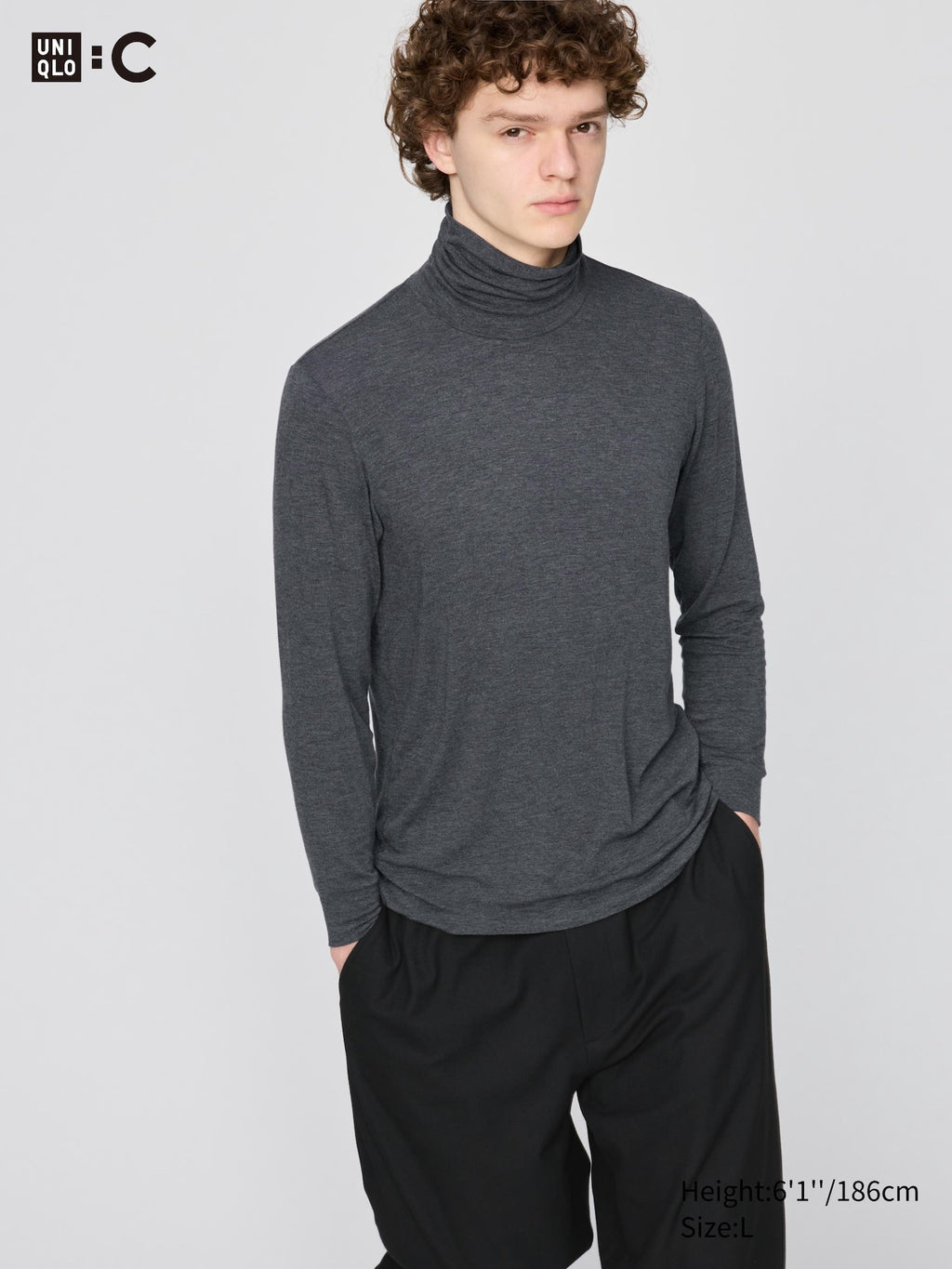 HEATTECH Extra Warm Cashmere Blend Turtle Neck T-Shirt - NATURAL