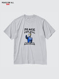 PEACE FOR ALL Ultraman Short Sleeve T-Shirt - LIGHT GRAY