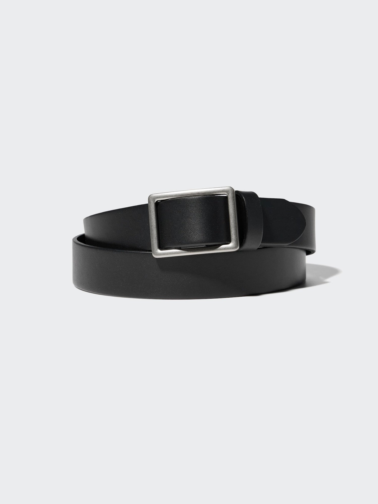 Italian Leather Slide Buckle Belt - BROWN