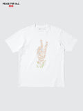 PEACE FOR ALL JW ANDERSON Short Sleeve T-Shirt - WHITE