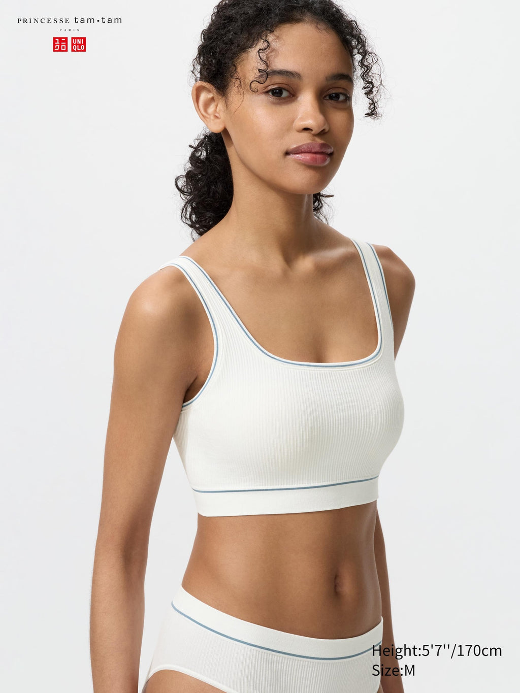 Square Neck Wireless Bra - OFF WHITE