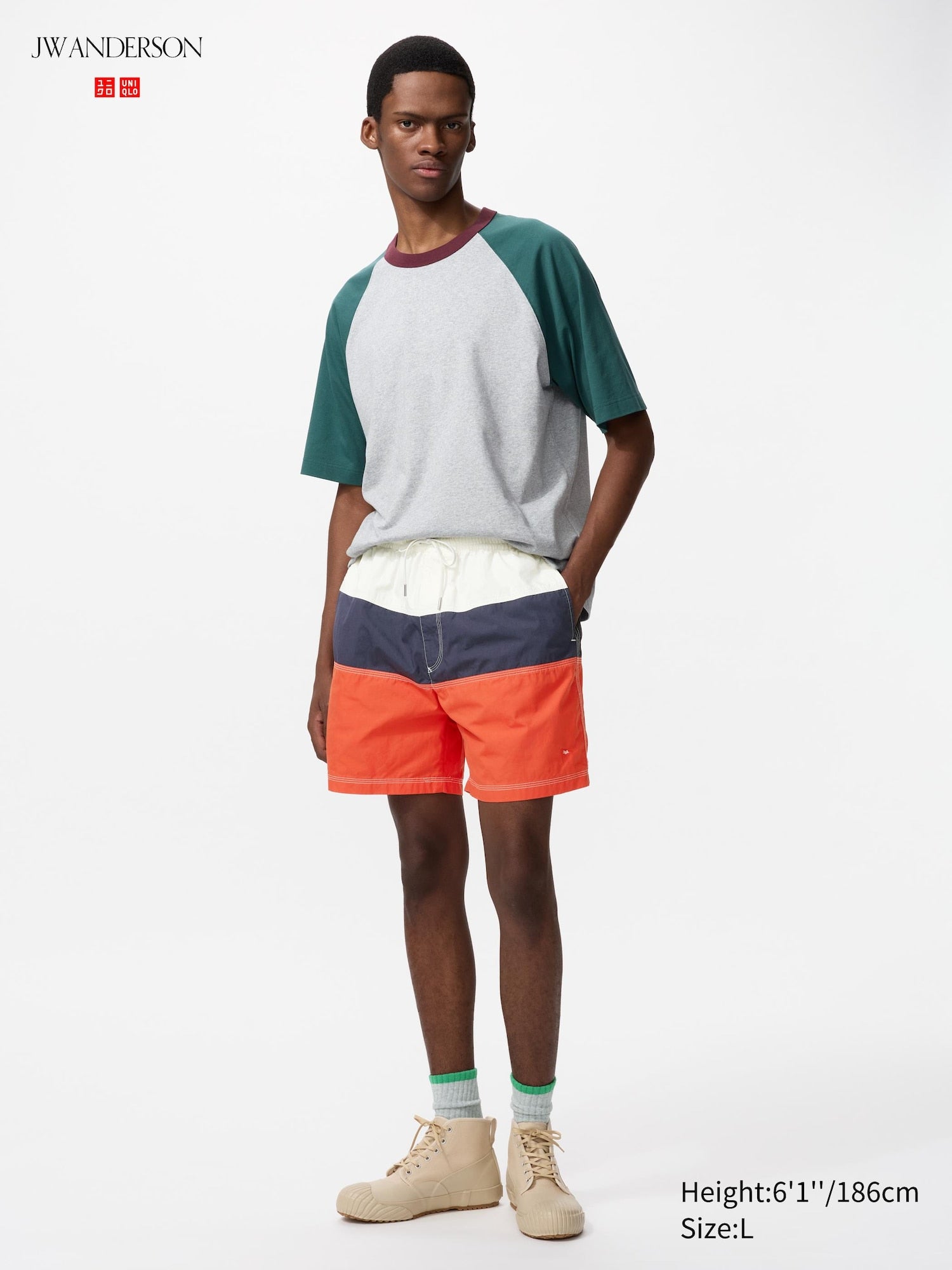 Easy Shorts Colour Block - ORANGE