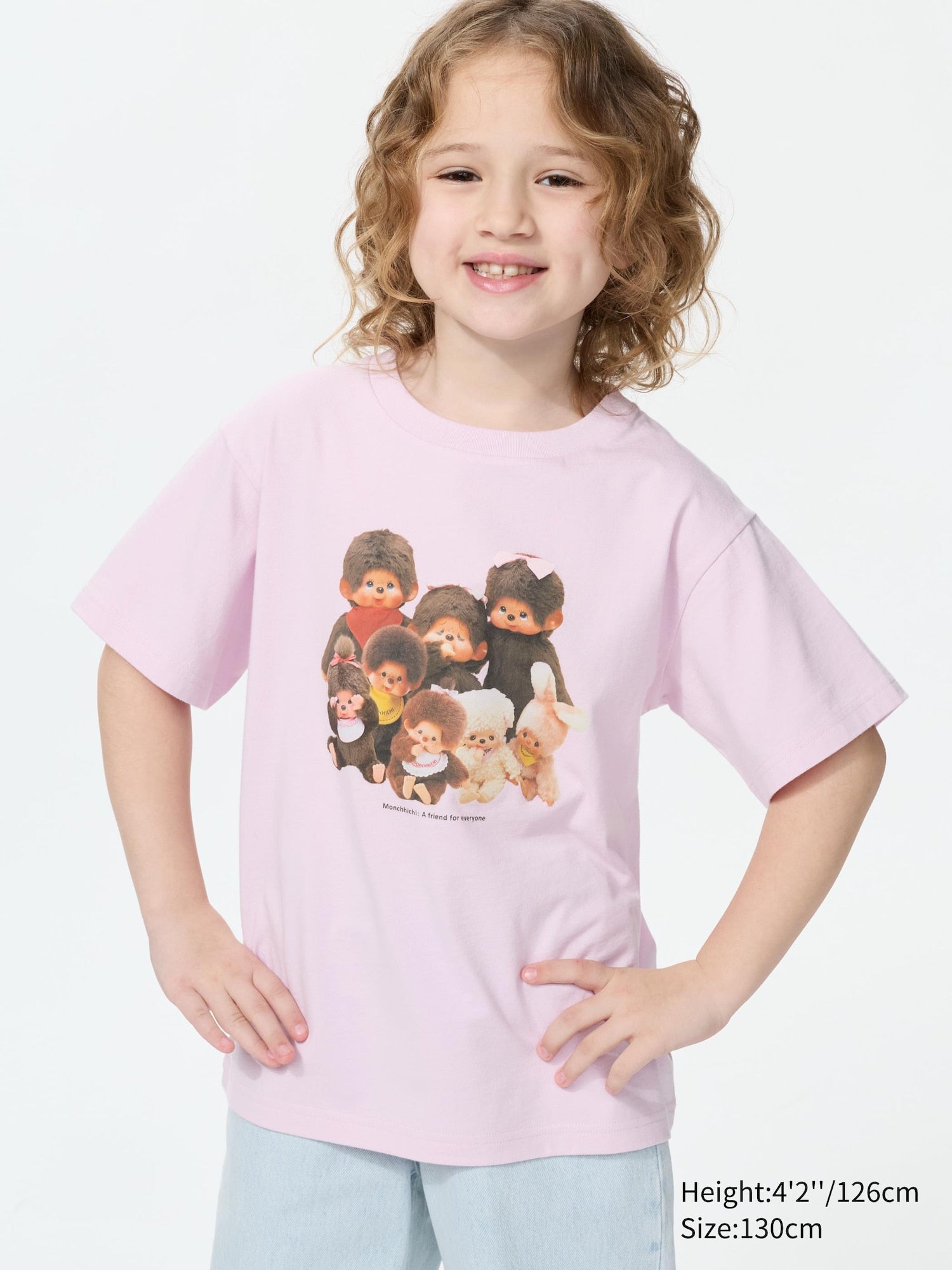 GIRLS Monchhichi UT (Short Sleeve Graphic T-Shirt) - PINK