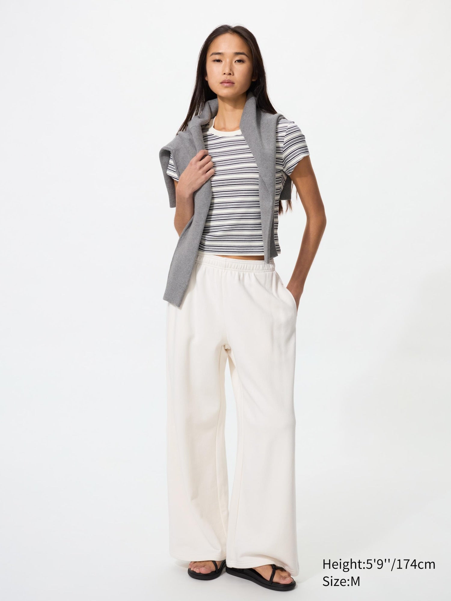Sweat Wide Pants - OFF WHITE