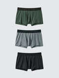 BOYS AIRism Boxer Briefs 3 Pairs - DARK GREEN