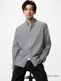 Broadcloth Shirt Long Sleeve Check - BLACK