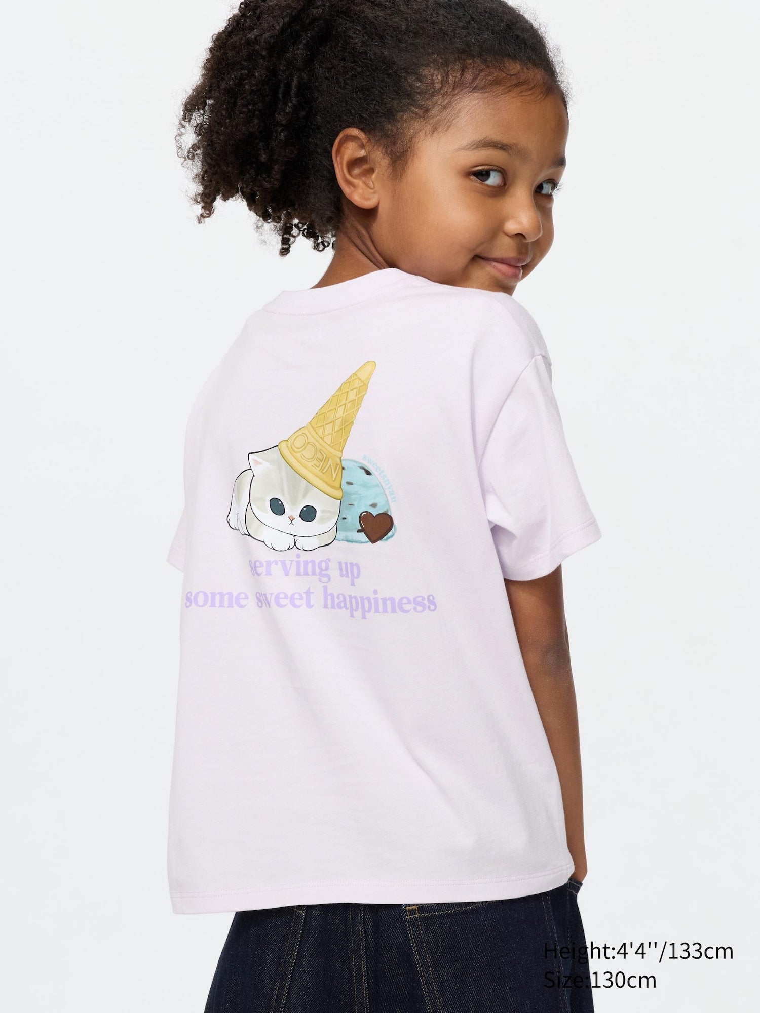 GIRLS mofusand UT (Short Sleeve Graphic T-Shirt) - LIGHT PURPLE
