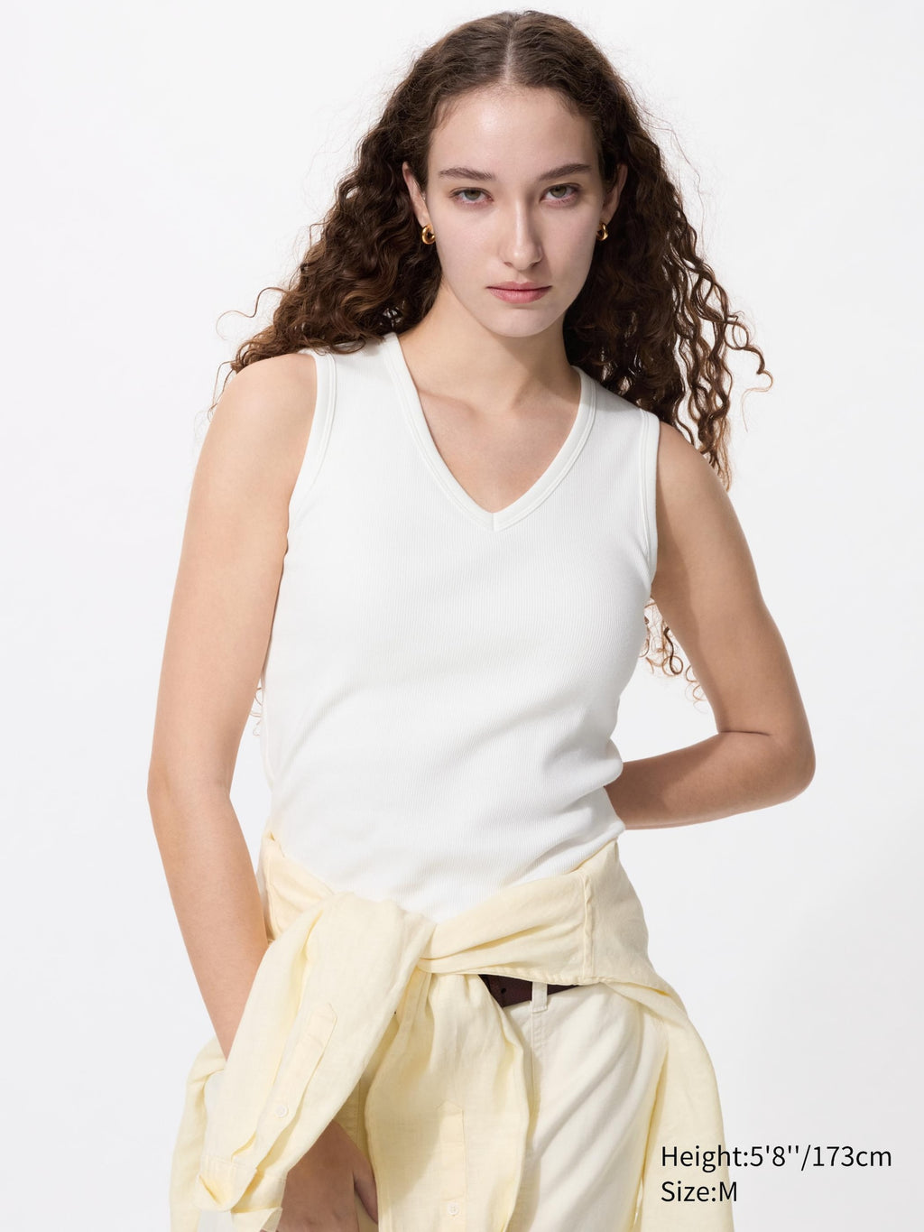 V Neck Bra Top - WHITE