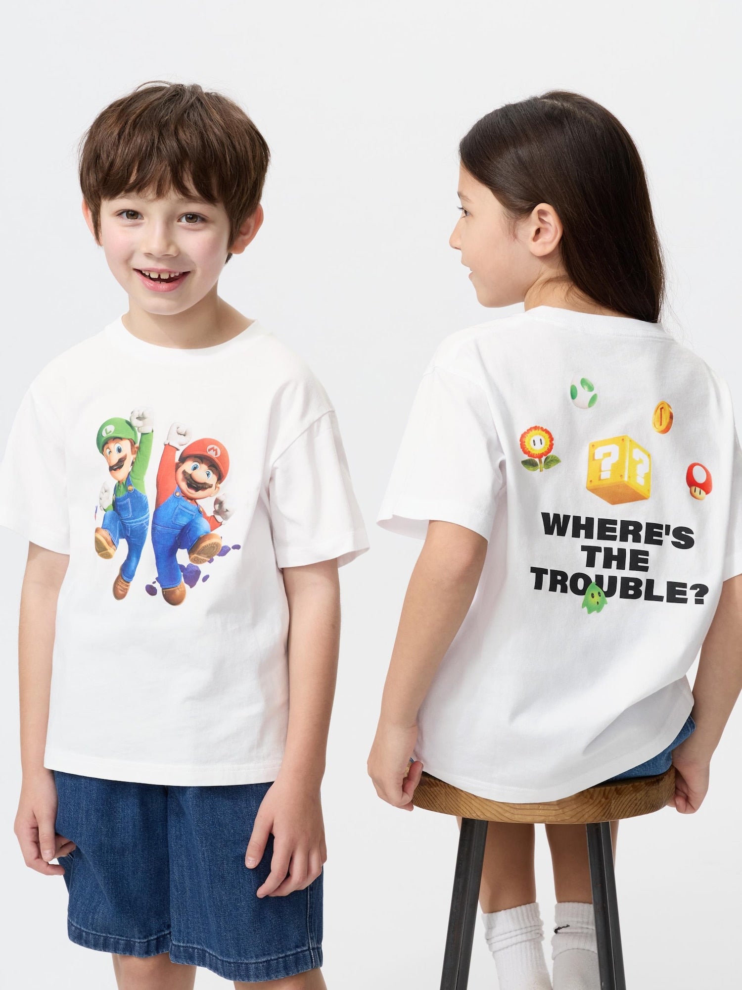 KIDS The Super Mario Galaxy Movie UT (Short Sleeve Graphic T-Shirt) - WHITE