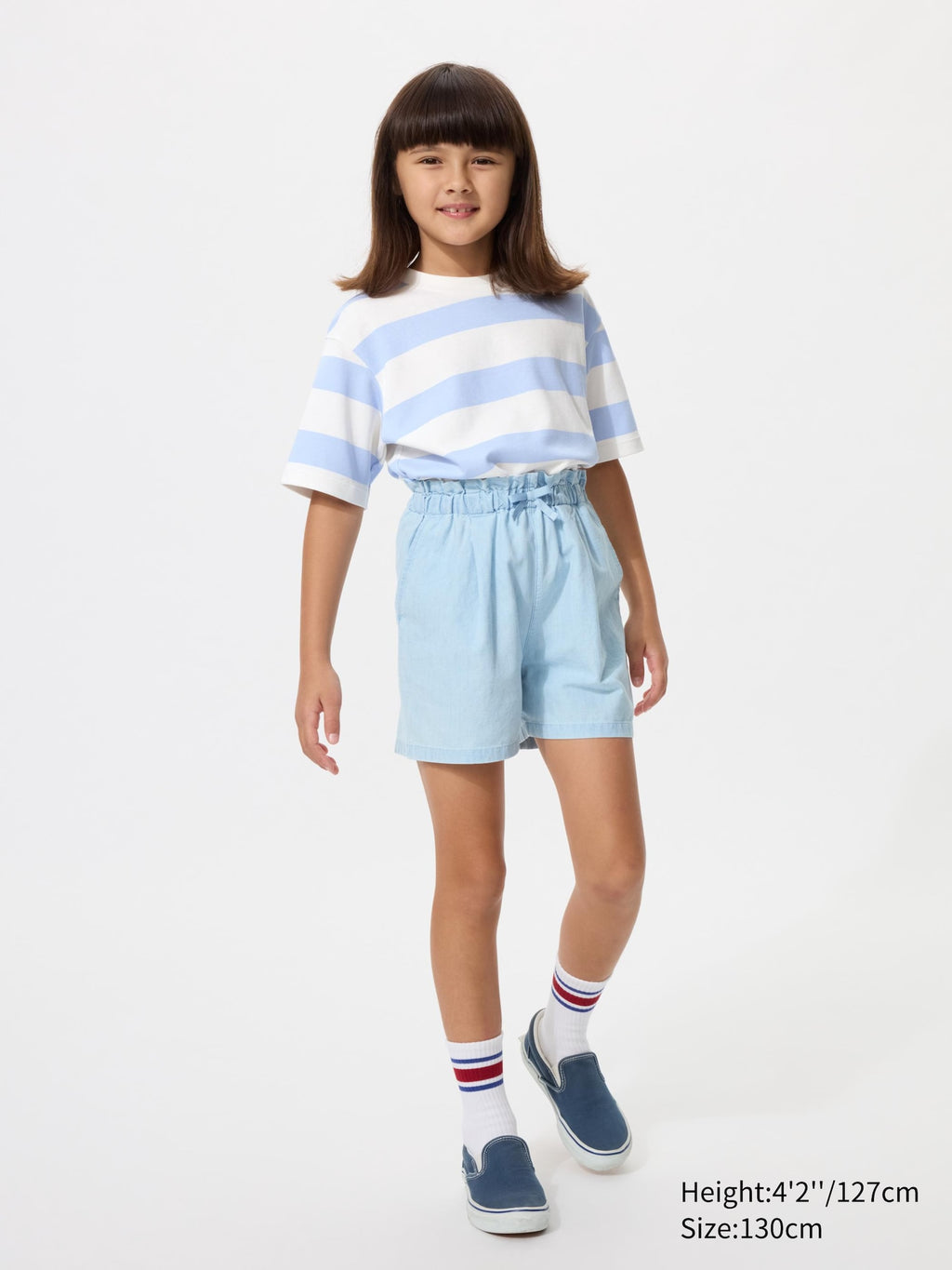 GIRLS Easy Shorts Chambray - BLUE