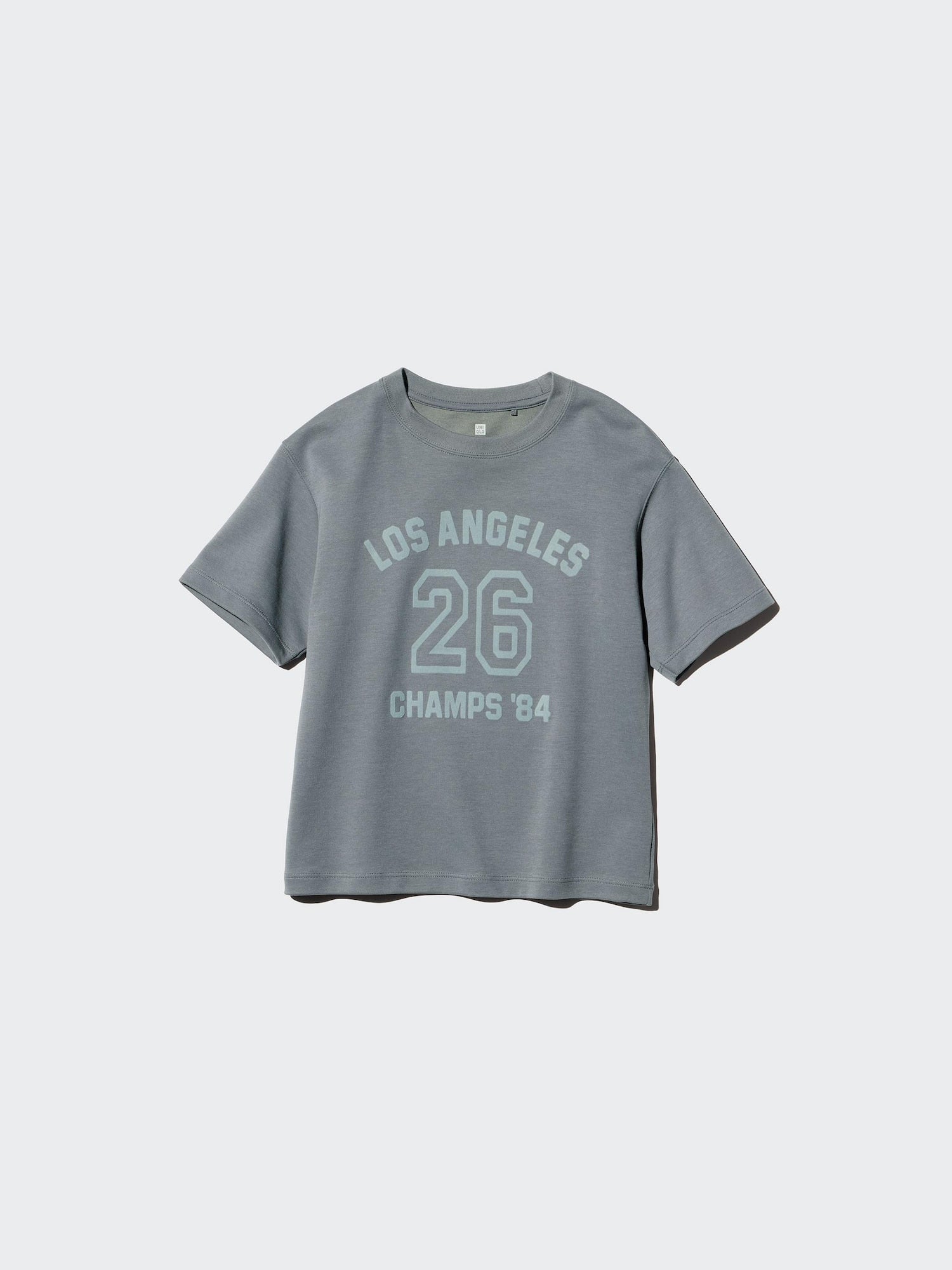 KIDS AIRism Cotton Graphic Crew Neck T-Shirt - BLUE