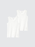 KIDS Cotton Inner Tank Top - WHITE