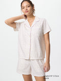 AIRism Cotton Pajamas Short Sleeve Print - OFF WHITE