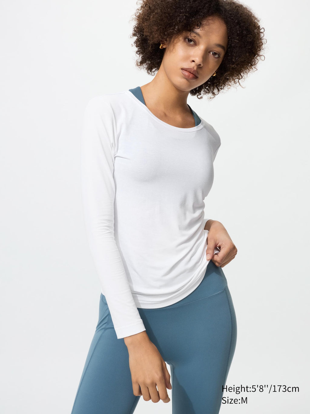 AIRism UV Protection Crew Neck T-Shirt Long Sleeve - WHITE