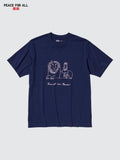 PEACE FOR ALL Lisa Larson Short Sleeve T-Shirt - NAVY