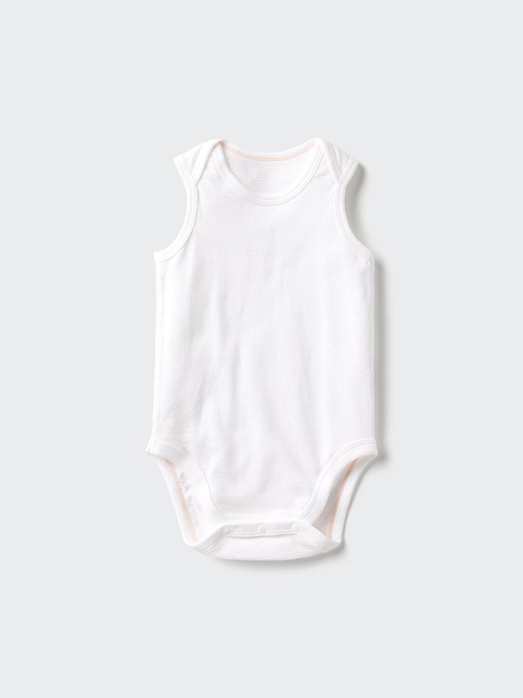 Cotton Mesh Bodysuit Sleeveless - PINK