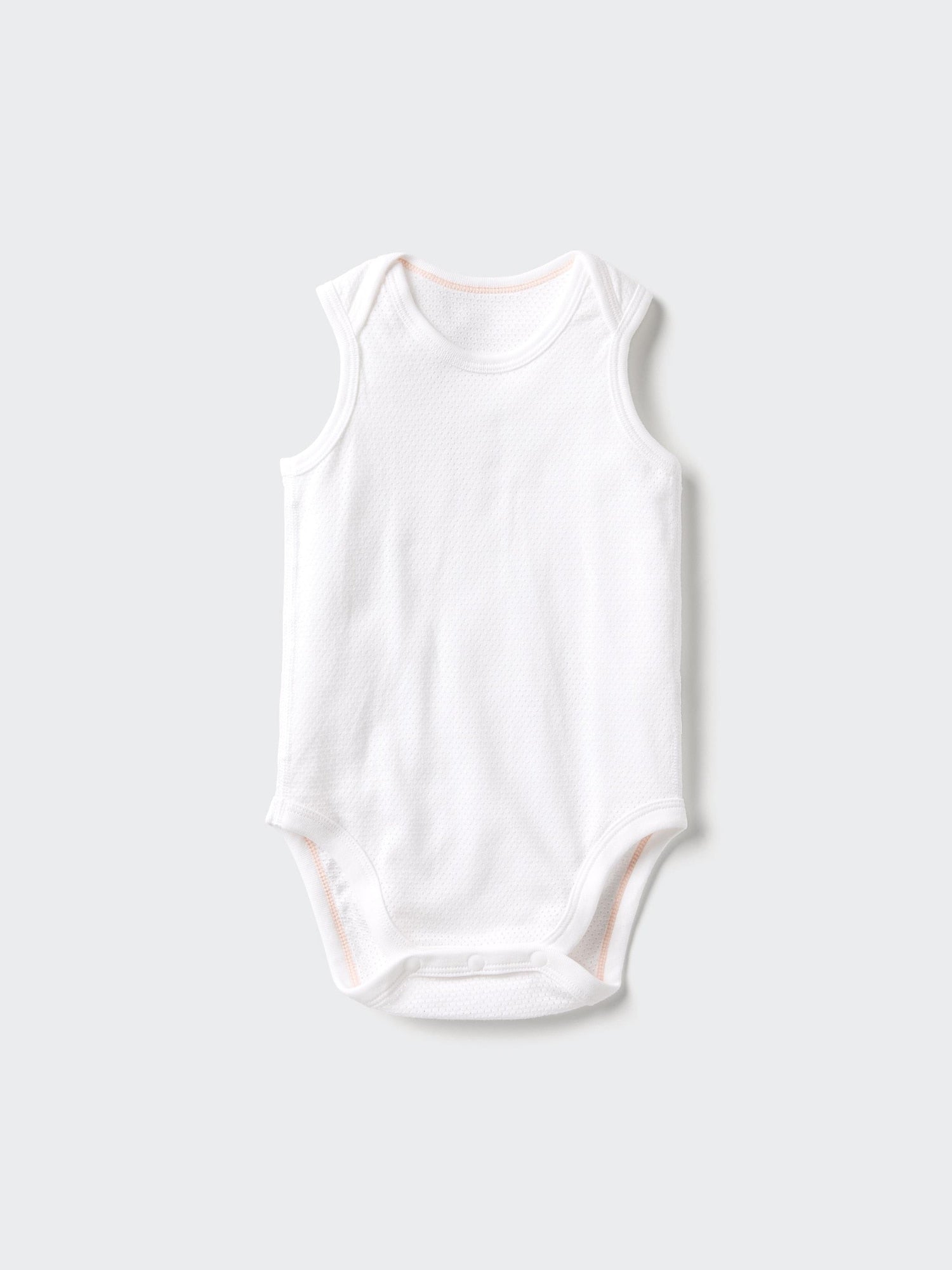 Cotton Mesh Bodysuit Sleeveless - PINK