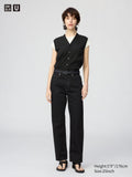 High Rise Regular Jeans - BLACK