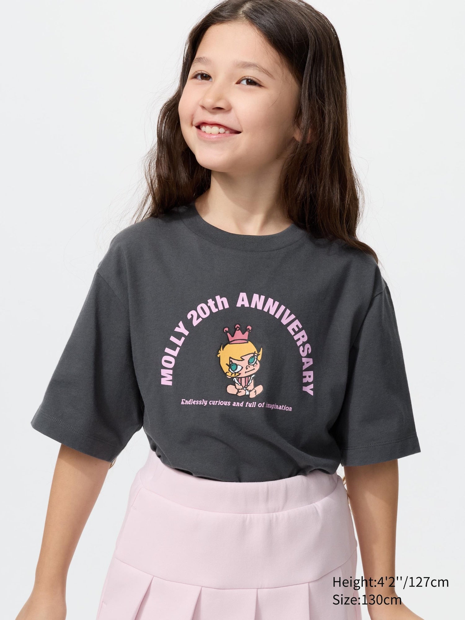 GIRLS POP MART UT - MOLLY (Short Sleeve Graphic T-Shirt) - DARK GRAY