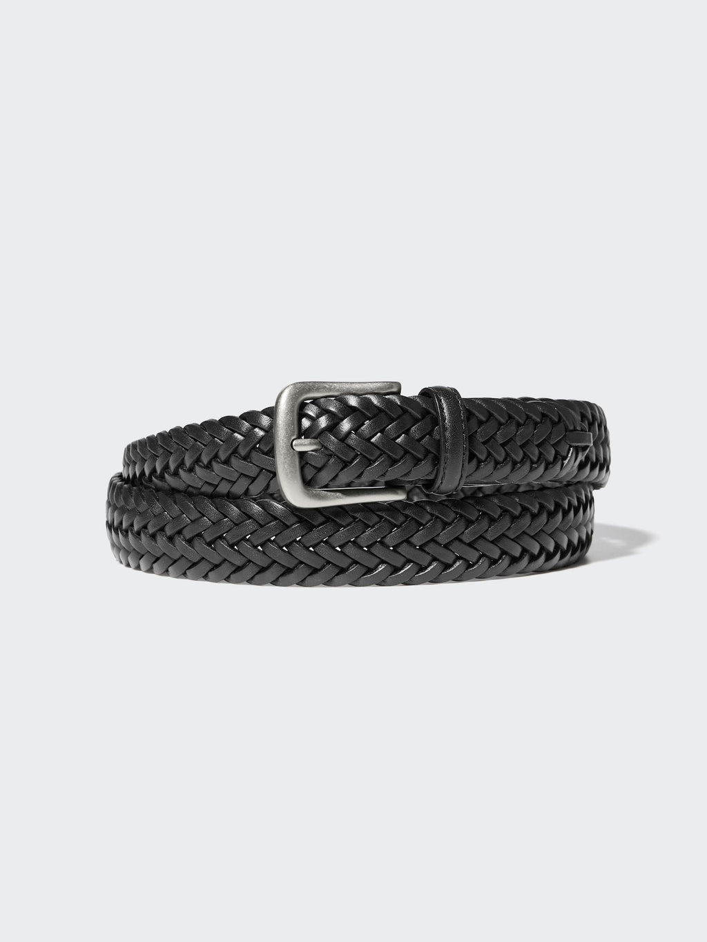 Leather Mesh Belt - BLACK