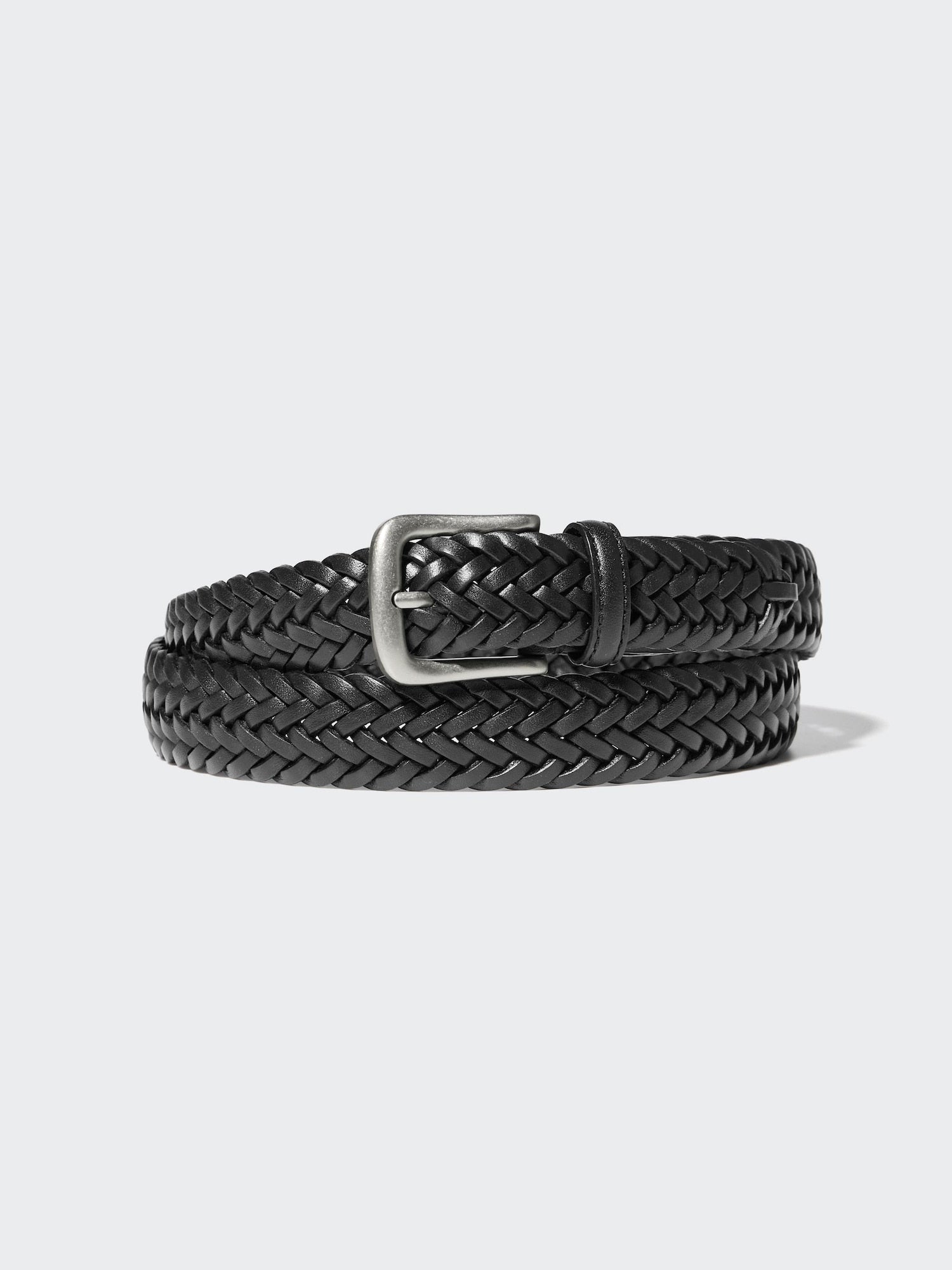 Leather Mesh Belt - BLACK