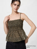 Shirring Bra Camisole - BLACK