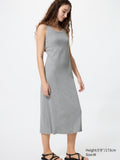 Ribbed Bra Dress Sleeveless - GRAY