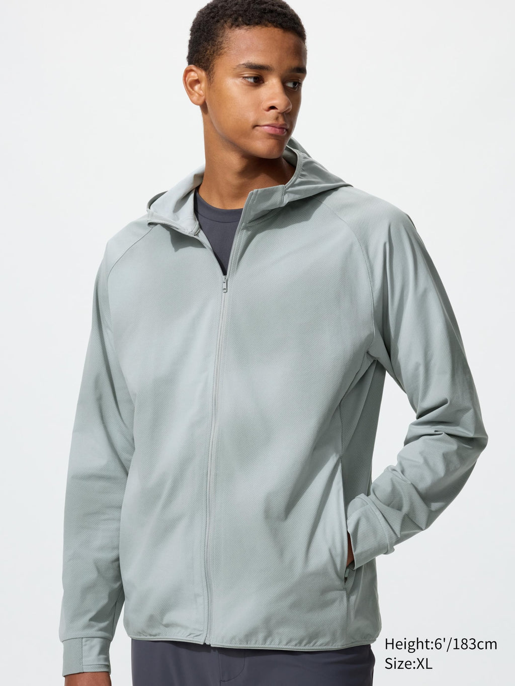 DRY-EX UV Protection Full-Zip Hoodie - GRAY