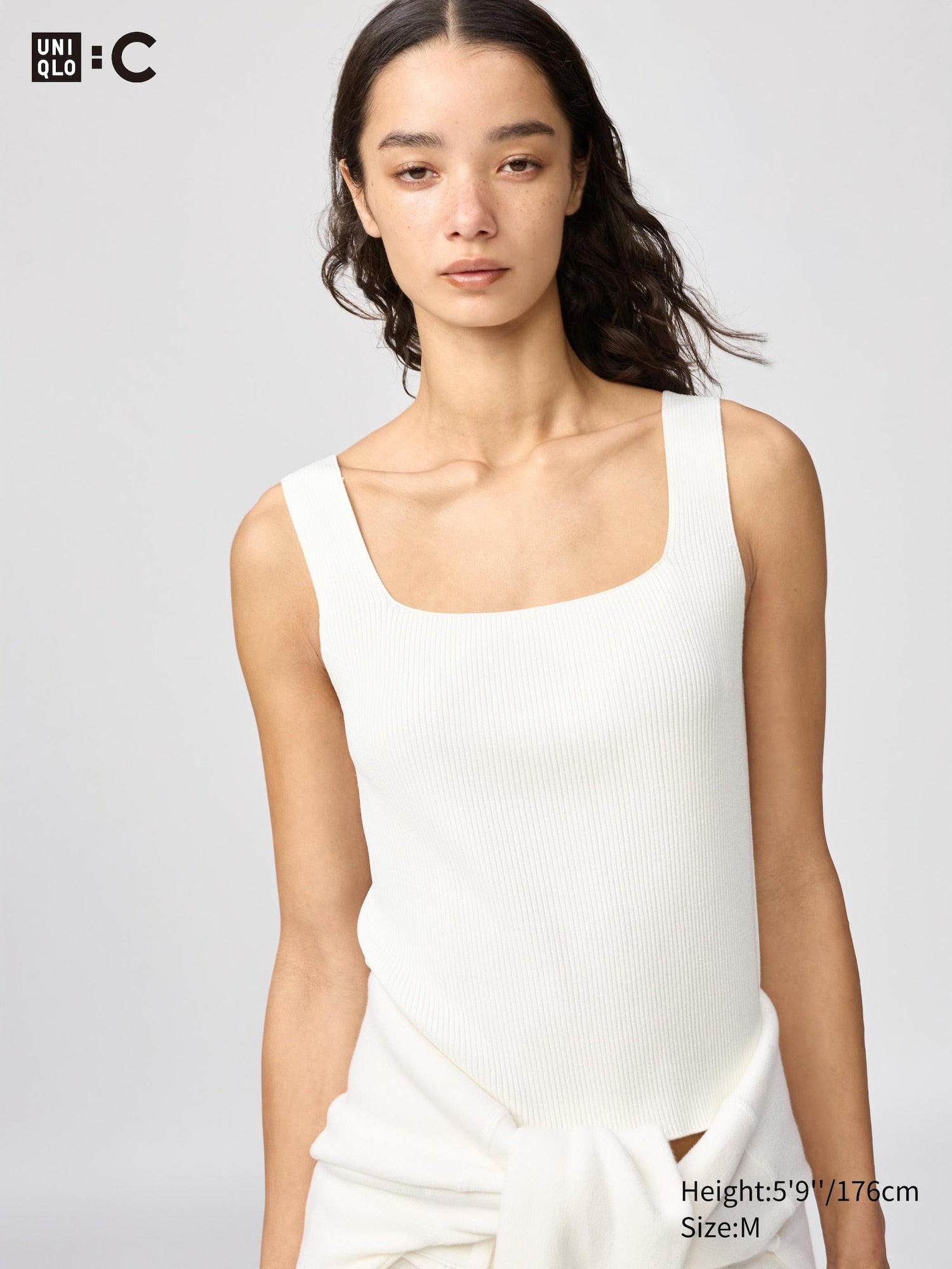 3D Knit Ribbed Sweater Sleeveless - BLACK