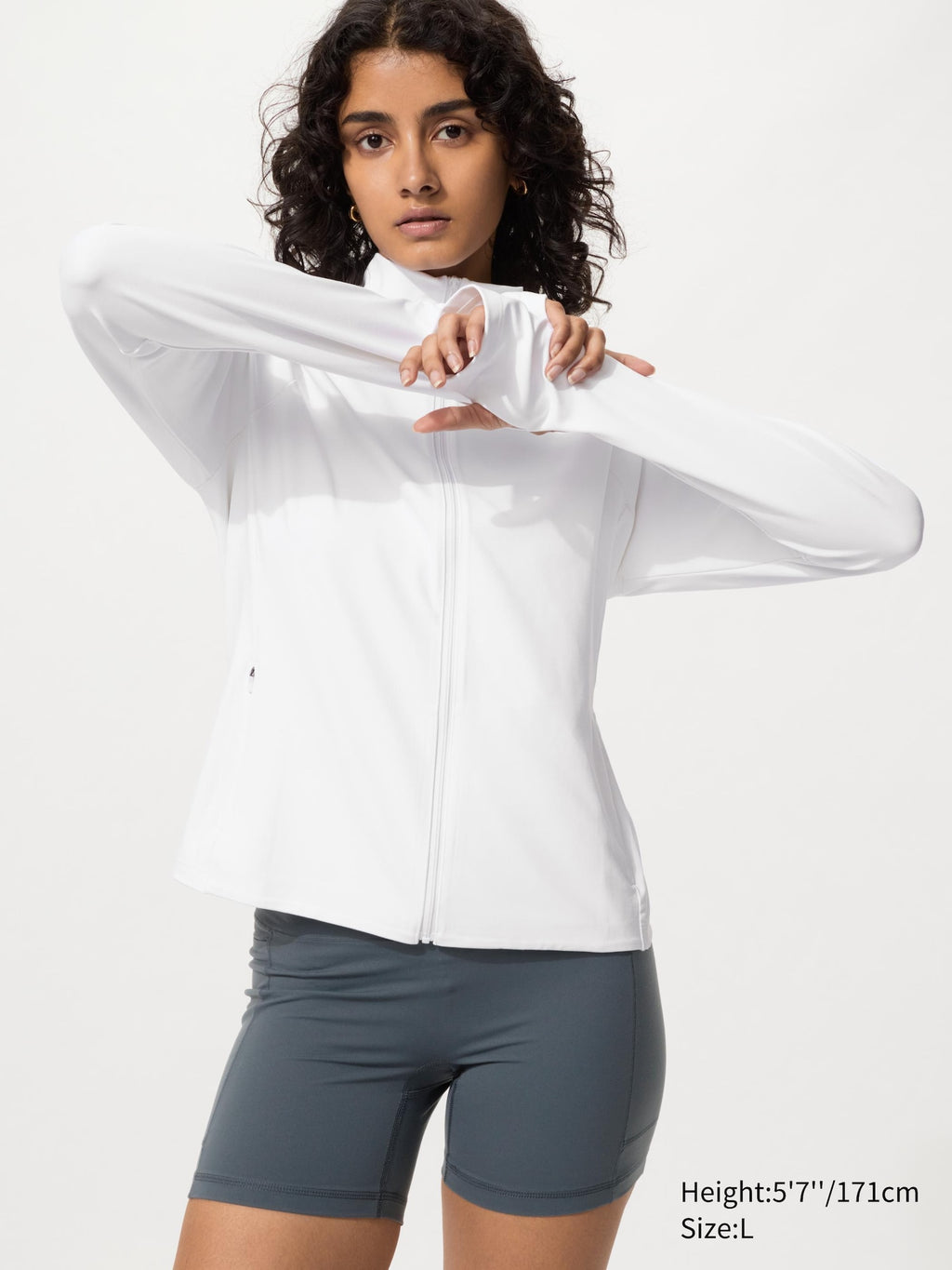 Ultra Stretch Active Full Zip Jacket - WHITE