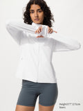 Ultra Stretch Active Full Zip Jacket - WHITE