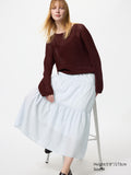 Tiered Maxi Skirt Stripe - BLUE