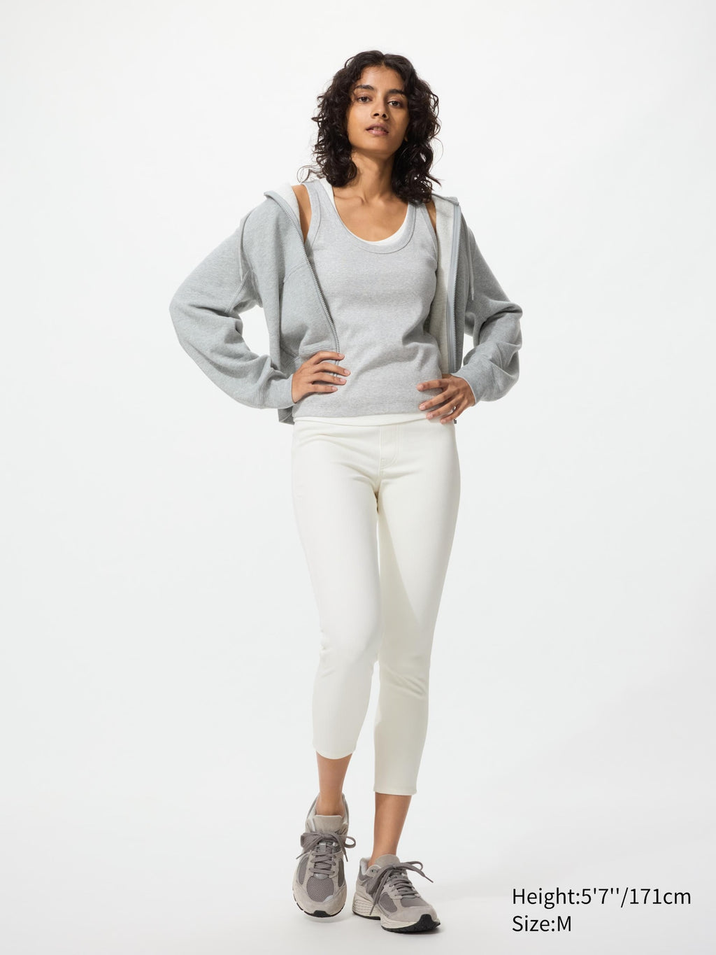 Ultra Stretch Cropped Leggings Pants - WHITE