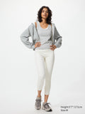 Ultra Stretch Cropped Leggings Pants - WHITE