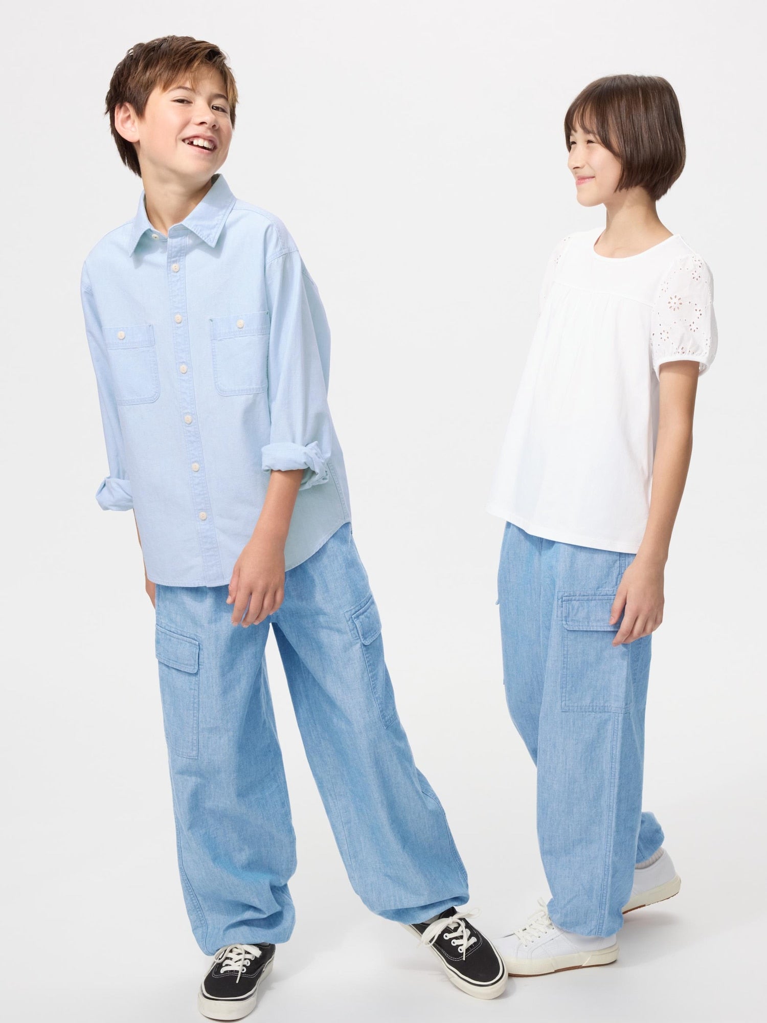 KIDS Cargo Jogger Pants Chambray - BLUE