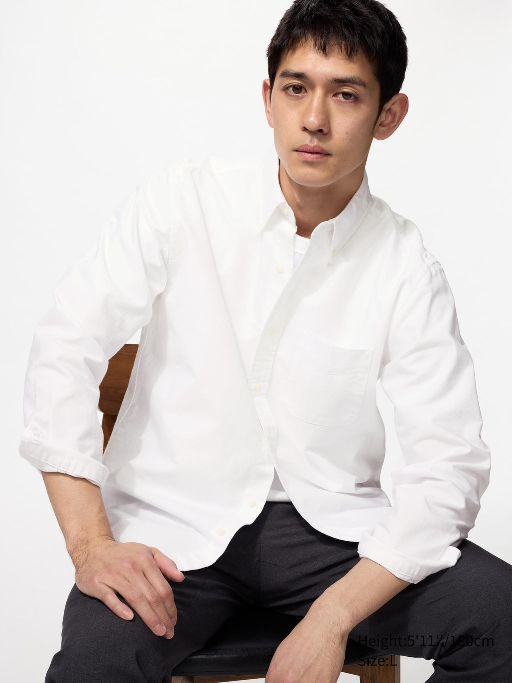 Oxford Long Sleeve Shirt - OFF WHITE