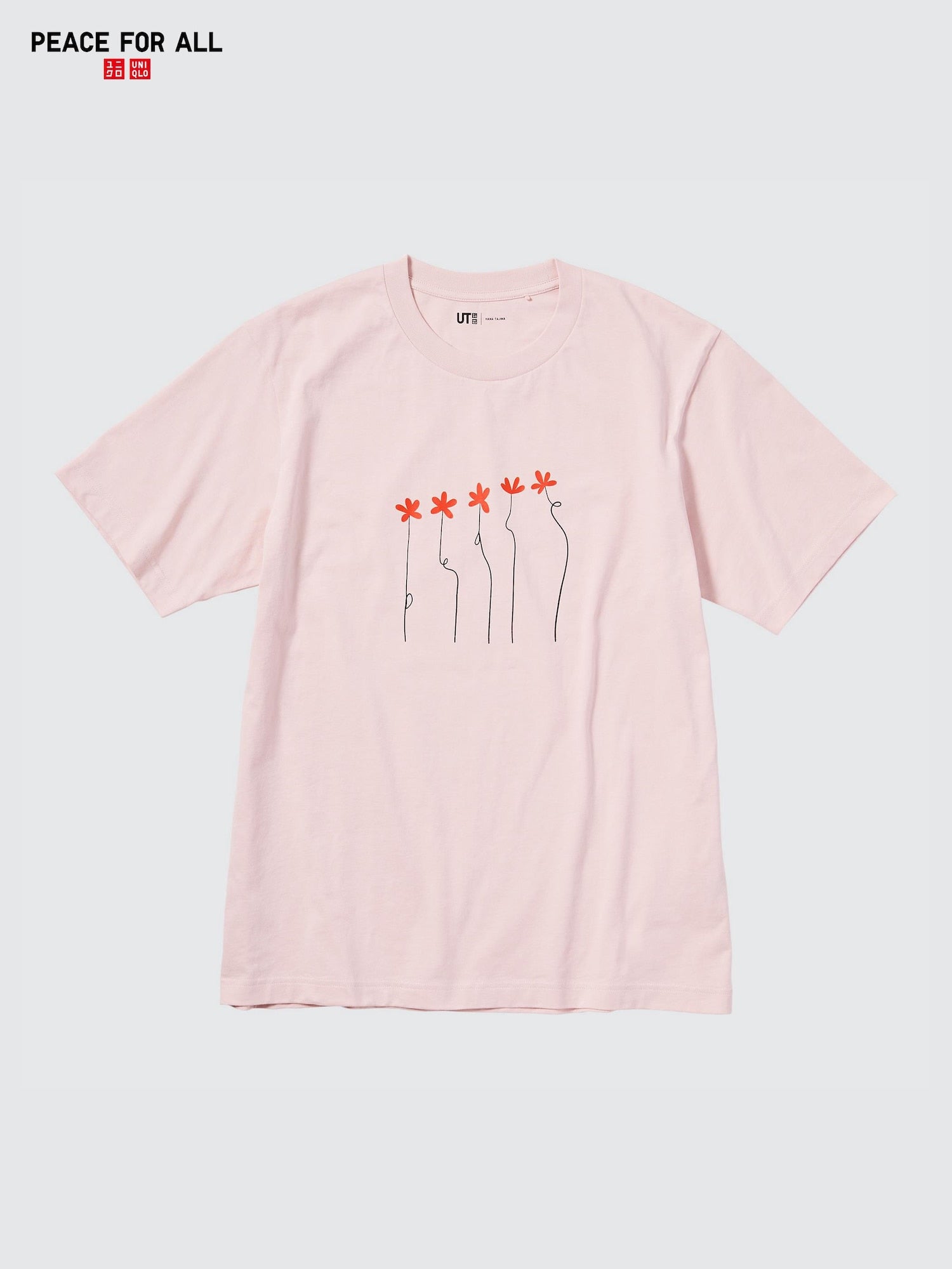 PEACE FOR ALL HANA TAJIMA Short Sleeve T-Shirt - PINK