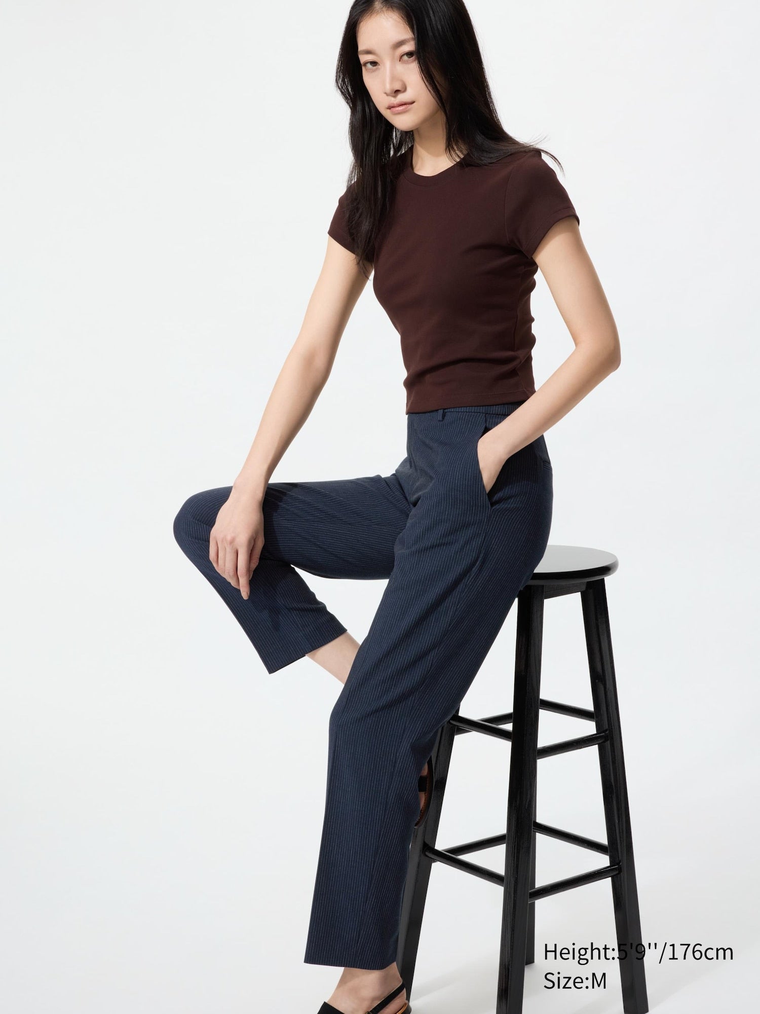 Smart Ankle Pants (Longer Length) - NAVY