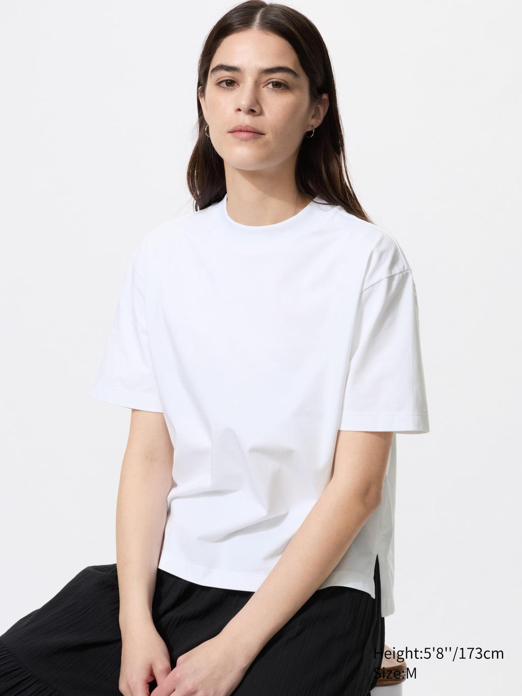 AIRism Cotton Short Sleeve T-Shirt - WHITE