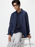 Broadcloth Shirt Long Sleeve Check - NAVY