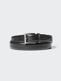 Italian Leather Stitched Belt - BLACK