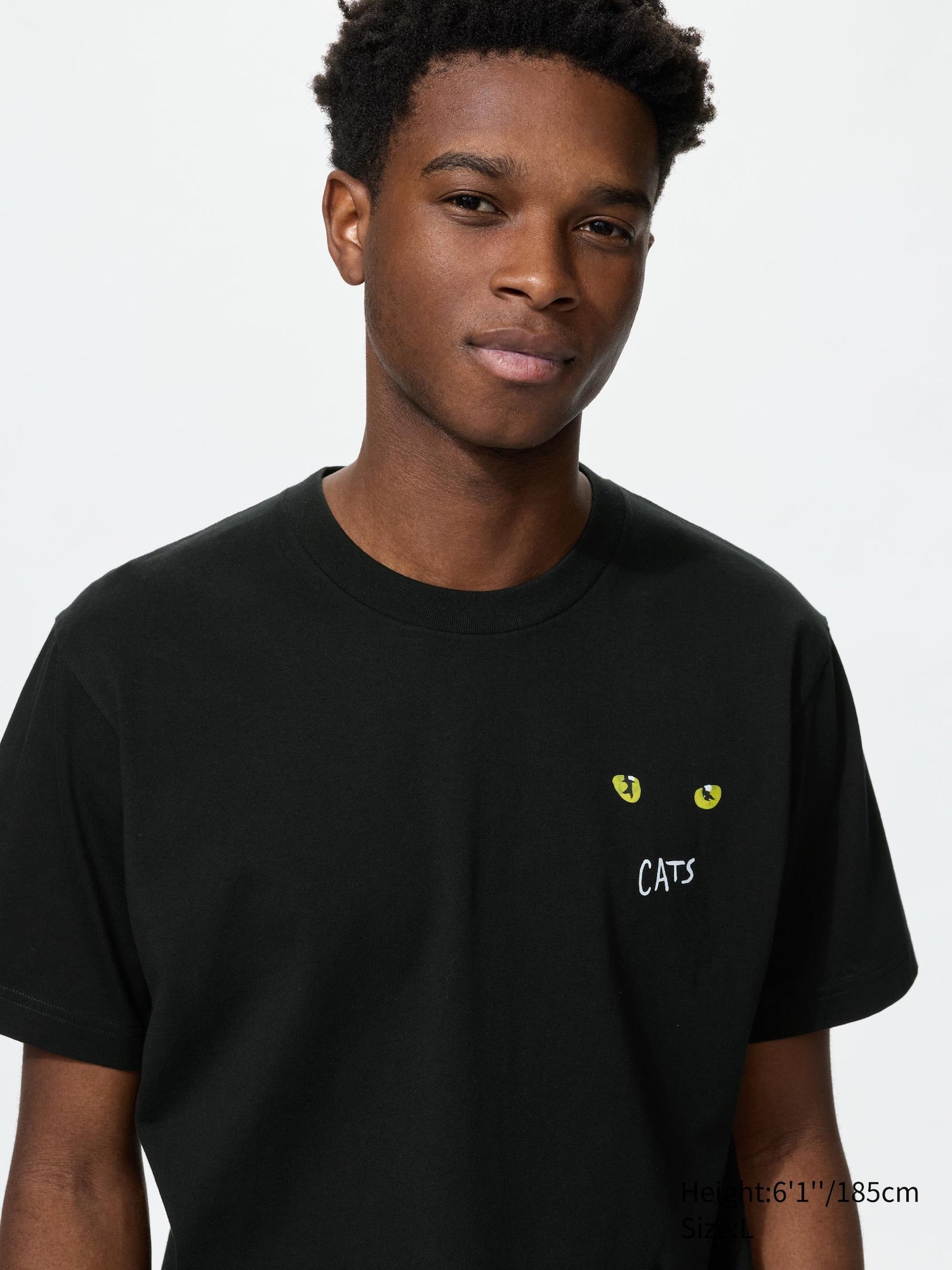 Musical Icons UT (Short Sleeve Graphic T-Shirt) (Cats) - BLACK