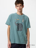 Ukiyo-e Animals UT (Short Sleeve Graphic T-Shirt) - GREEN