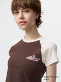 Cheerful Characters UT (Short Sleeve Graphic T-Shirt) - BROWN