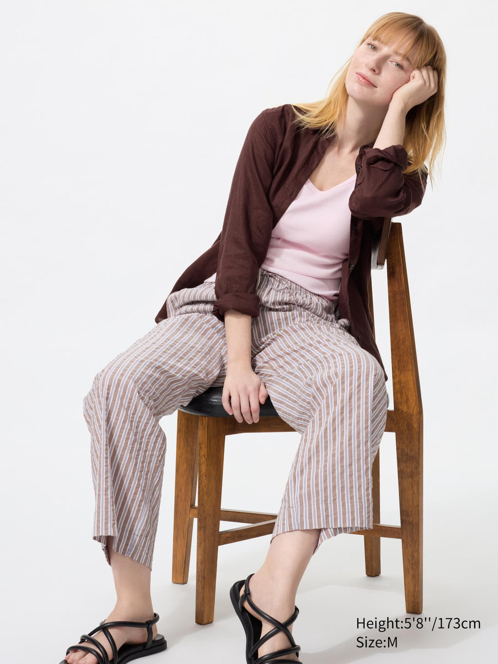 Easy Pants Stripe - BROWN